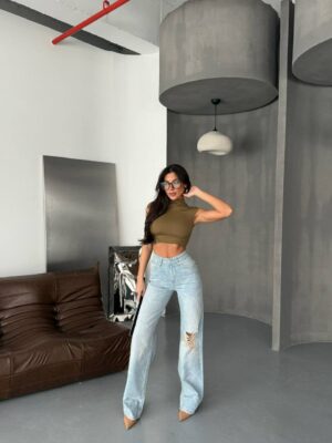 SPO-1268-1-JEA-M_1 Jeansy Palazzo Light Denim