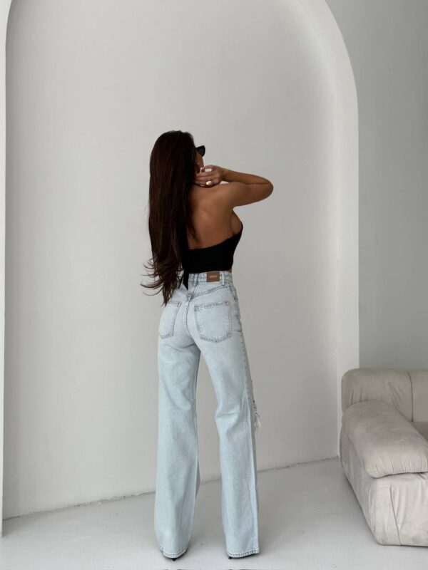 Jeansy Wide Leg Ice Glow