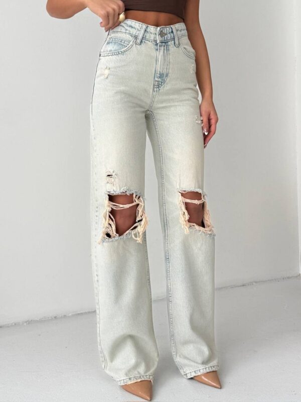 Jeansy Wide Leg Frost Veil