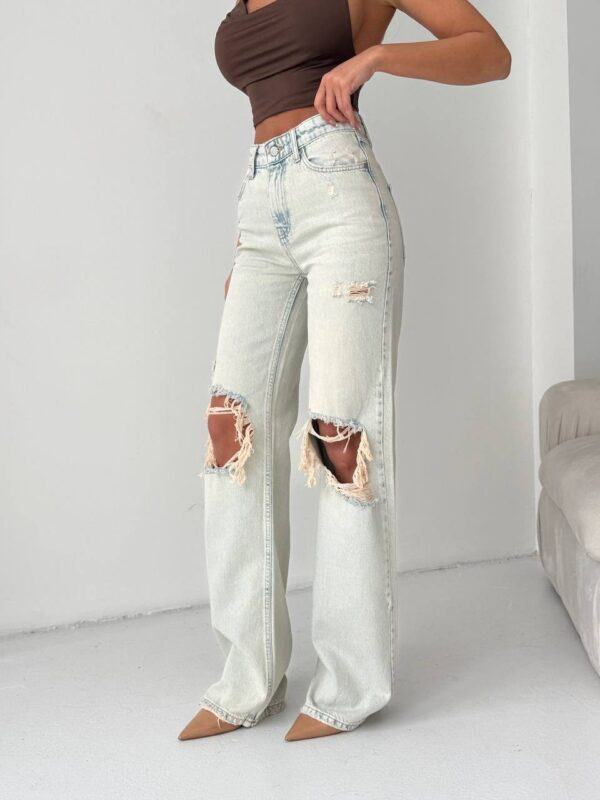 Jeansy Wide Leg Frost Veil
