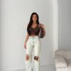 Jeansy Wide Leg Frost Veil
