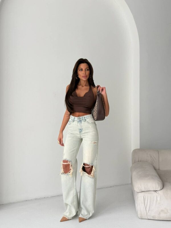 Jeansy Wide Leg Frost Veil
