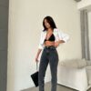 Jeansy Mom Fit Graphite Black