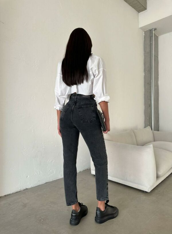 Jeansy Mom Fit Graphite Black