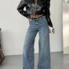 Jeansy Wide Leg Blue Horizon