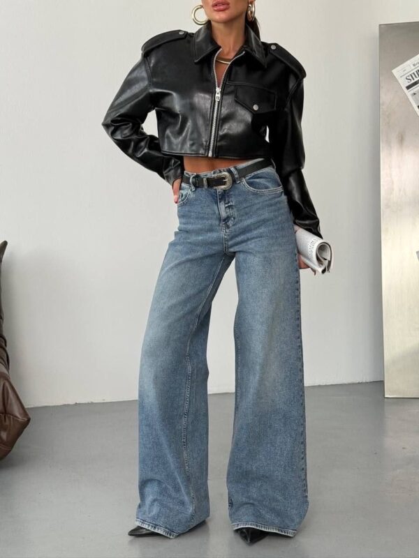 Jeansy Wide Leg Blue Horizon