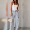 Jeansy Wide Leg Cloud Monogram