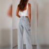 Jeansy Wide Leg Cloud Monogram