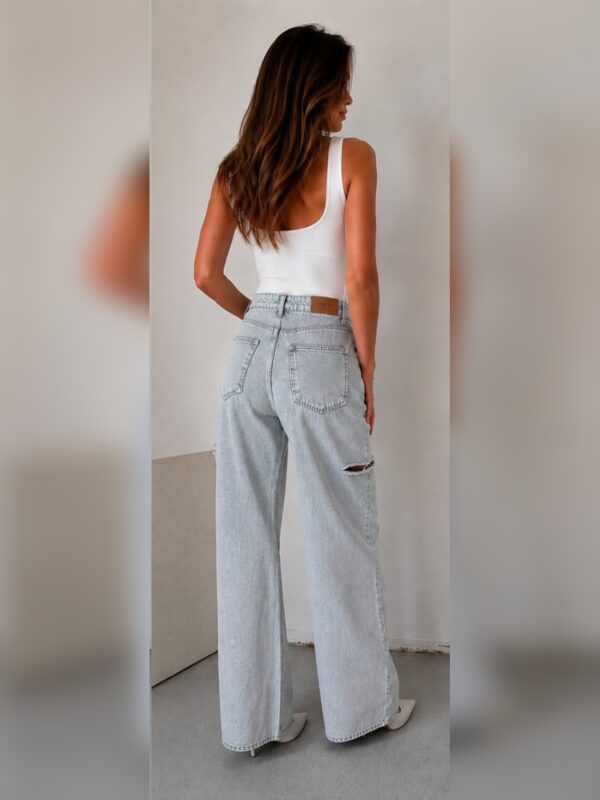 Jeansy Wide Leg Cloud Monogram