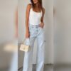 Jeansy Wide Leg Cloud Blue