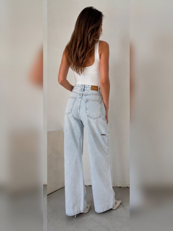 Jeansy Wide Leg Cloud Blue