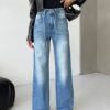 Jeansy Wide Leg Azure Bloom