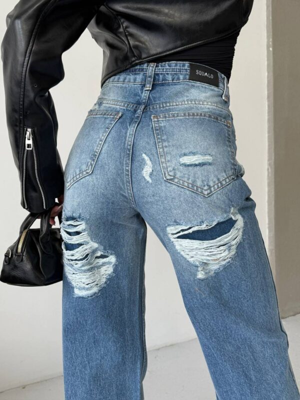 Jeansy Wide Leg Azure Bloom