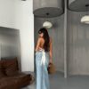Spódnica Jeansowa Maxi Azure Split