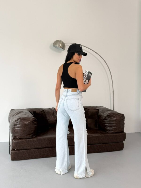 Jeansy Wide Leg Ice Split