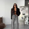 Jeansy Wide Leg Ash Grey