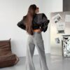 Jeansy Wide Leg Ash Grey