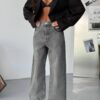 Jeansy Wide Leg Ash Grey