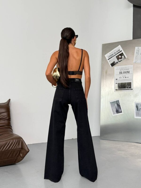 Jeansy Wide Leg Noir Classic