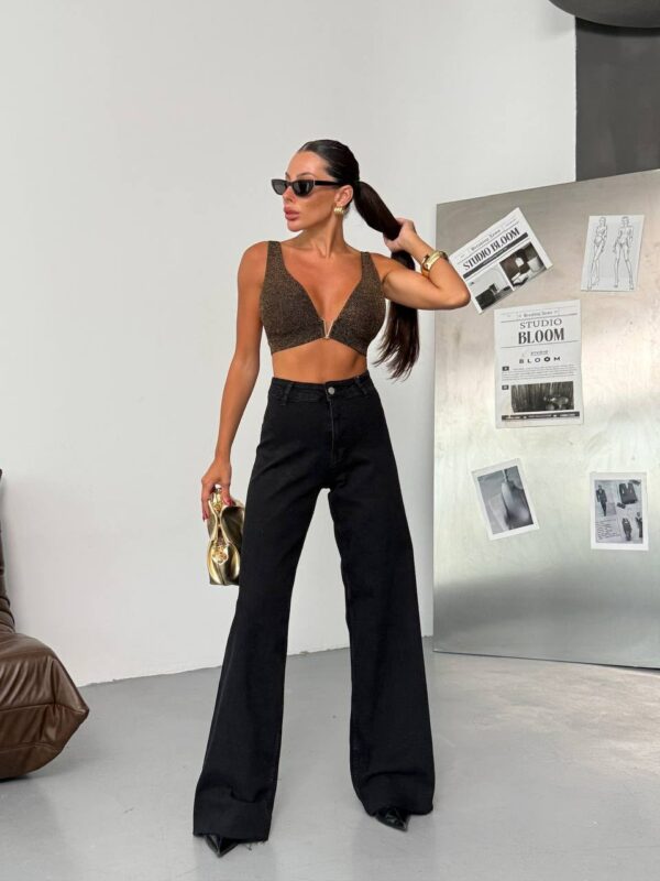Jeansy Wide Leg Noir Classic