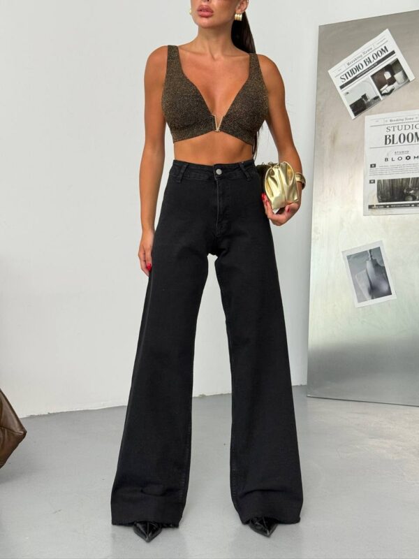Jeansy Wide Leg Noir Classic