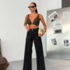 Jeansy Wide Leg Noir Classic