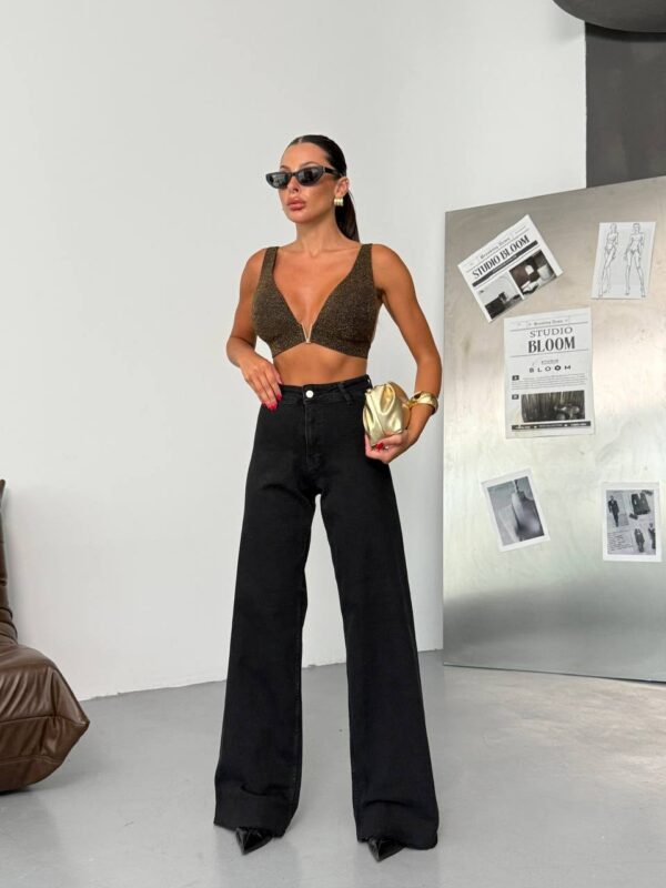 Jeansy Wide Leg Noir Classic