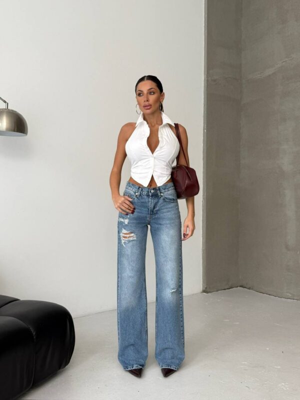 Jeansy Wide Leg Blue Horizon