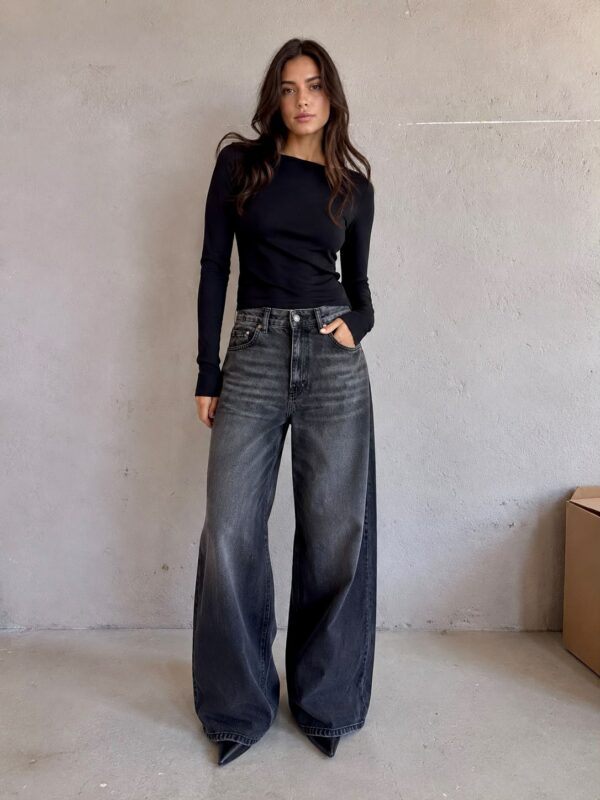 Jeansy Damskie Wide Leg Storm