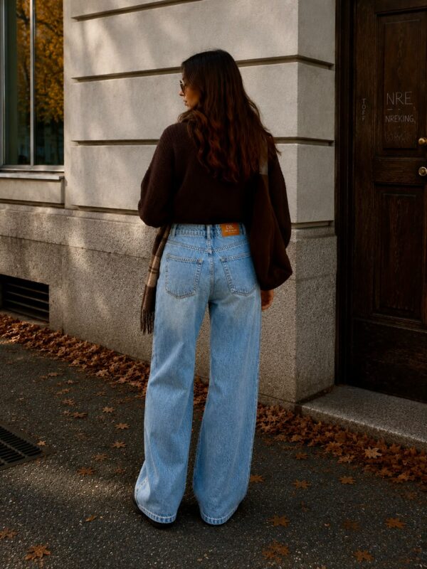 Jeansy Damskie Wide Leg Skye