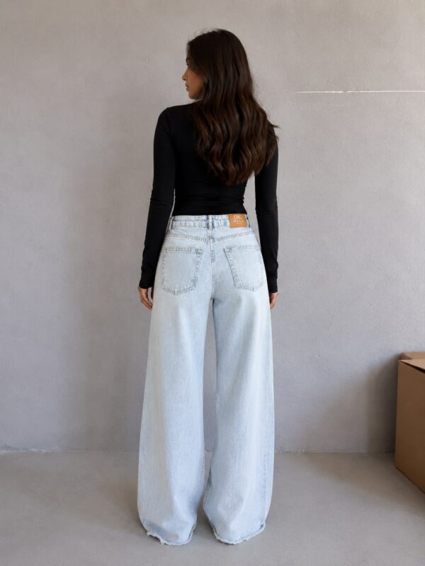 Jeansy Damskie Wide Leg Frost